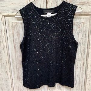 Great clear sequin stretch sleeveless sweater
